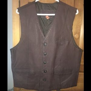 Vintage Brown Leather Vest